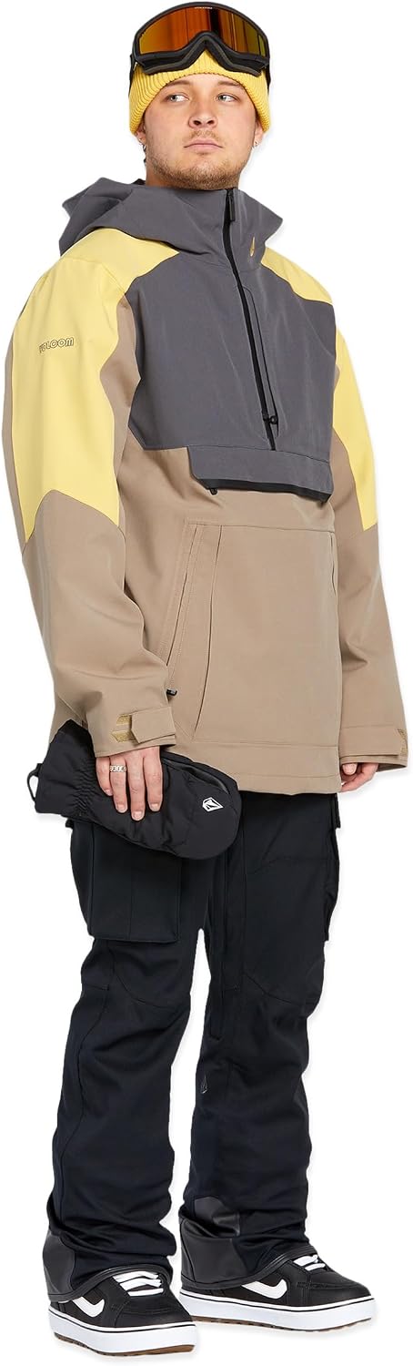 Volcom Men's Brighton Pullover Anarok Hooded Snowboard Jacket