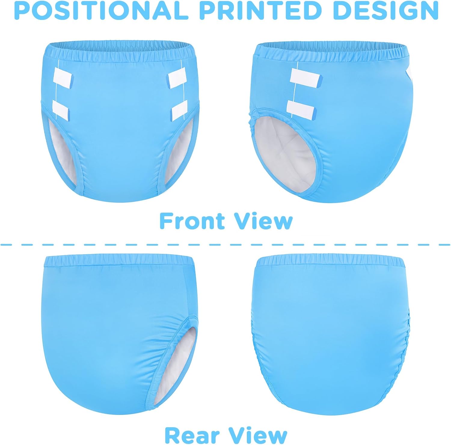 Littleforbig Soft Silky Underwear Comfortable Washable Reusable Primary Comfort Cloth Adult Training Pants - Image 4