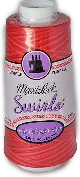Maxi Lock Swirls Watermelon Sorbet Serger Thread 53-M52