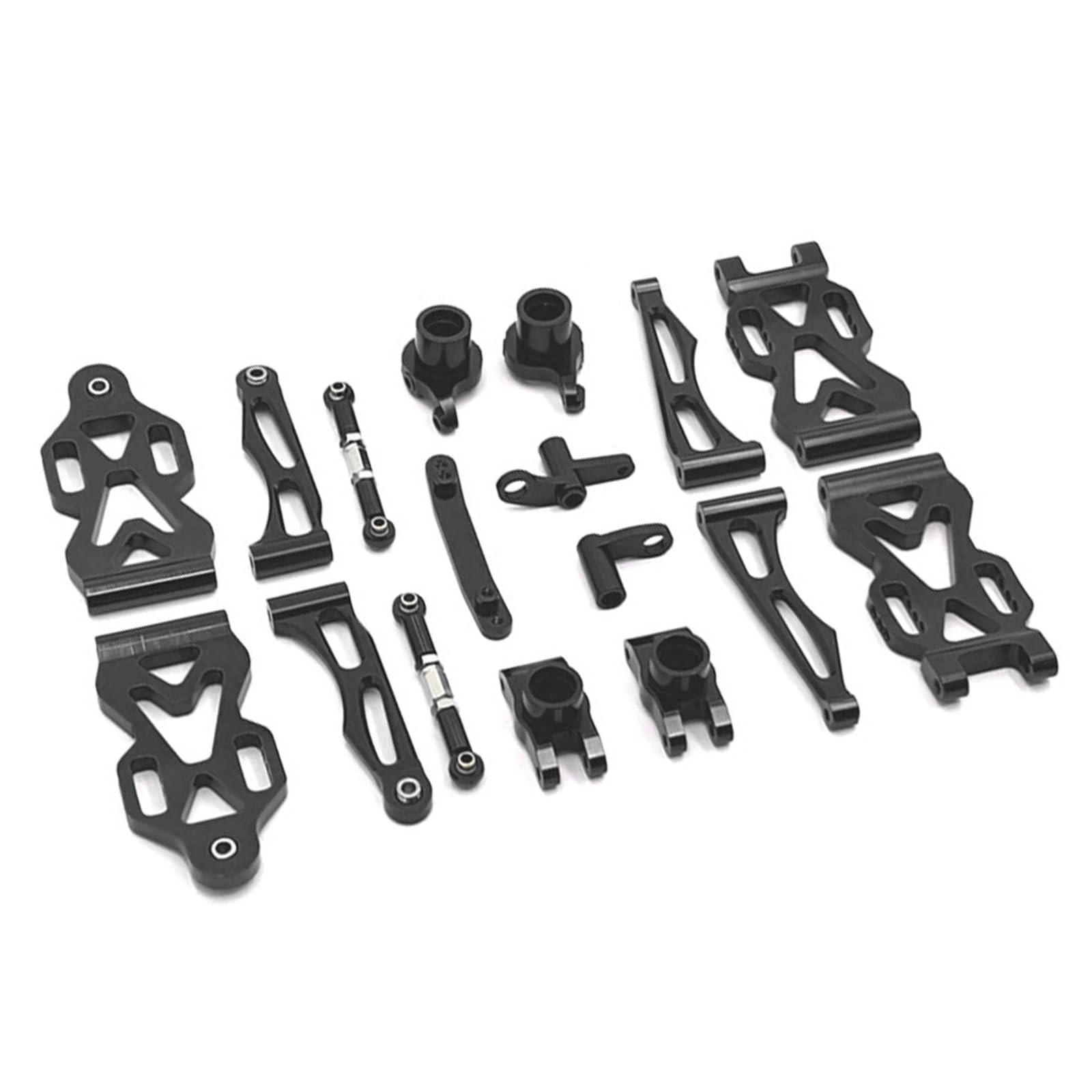 Para SCY 16101 1/16 Kit Piezas Metálicas Mejoradas Accesorios Para Modelos Coches RC Endurecidas Montar Reemplazar Modificadas Recambio Piezas ReparacióN Rc(Black)