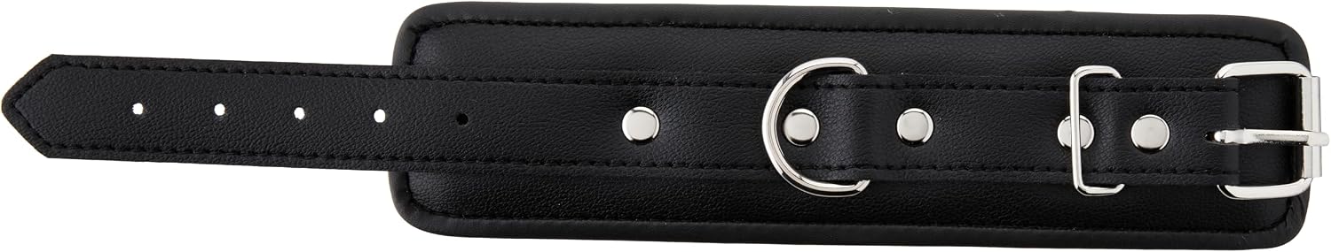 Master Series Wrist Strap Linked Bondage Cuffs,Black,Small/Medium,AF522-Wrist