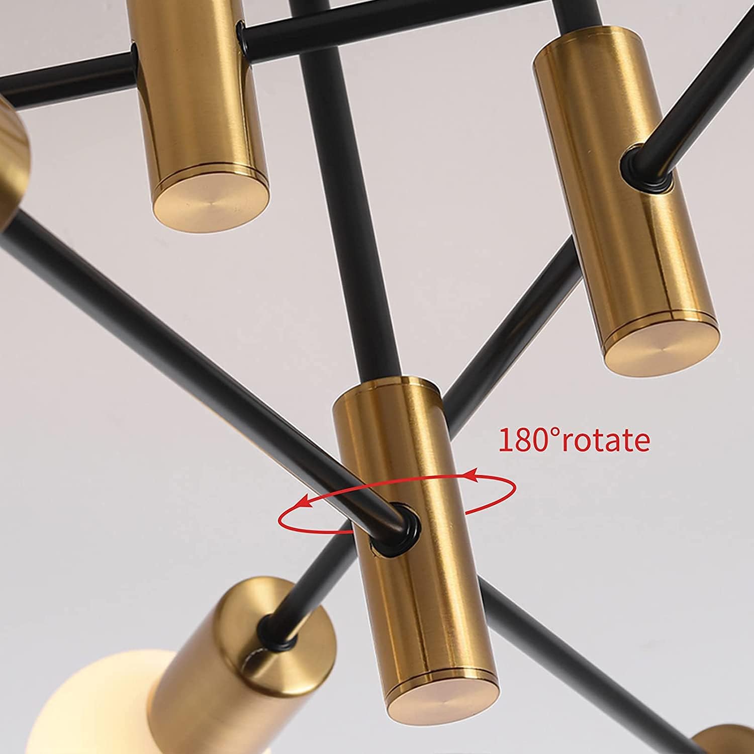 MIDI wieku Sputnik żyrandol, 6-Lights Semi spłukiwanie oświetlenia sufitowe, przemysłowe wyposażenie oświetlenia wiszącego do kuchni w jadalni Foyer