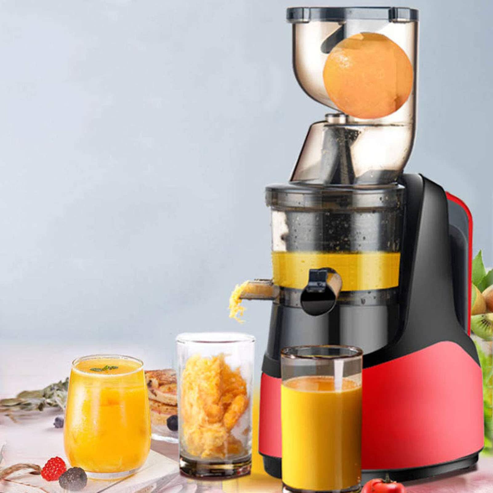 Máquina Exprimidora, Exprimidor Automático de Frutas para el Hogar, Exprimidor Rápido para Frutas y Verduras Enteras, Extractor de Jugos y Verduras con para el Hogar y la Fiesta