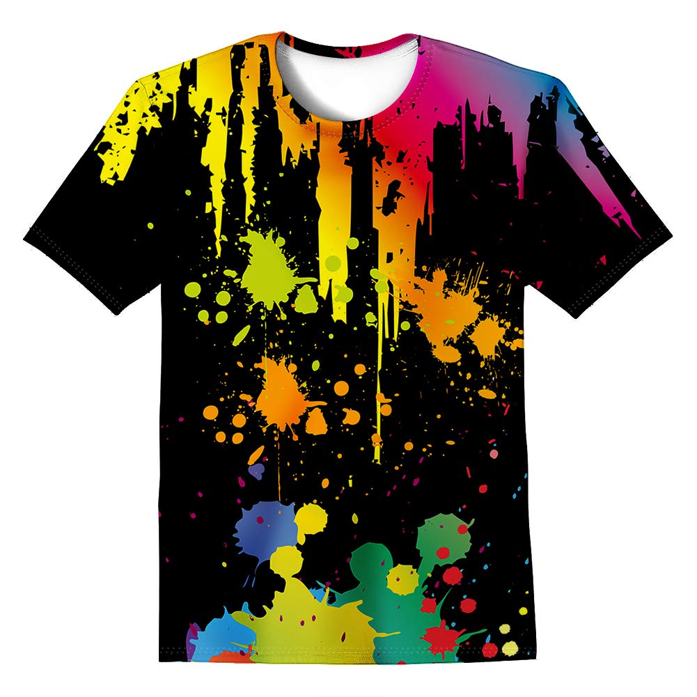 LAIDIPAS Boys Girls 3D Graphic T-Shirt Short Sleeve Tops Tees 6-16 Years