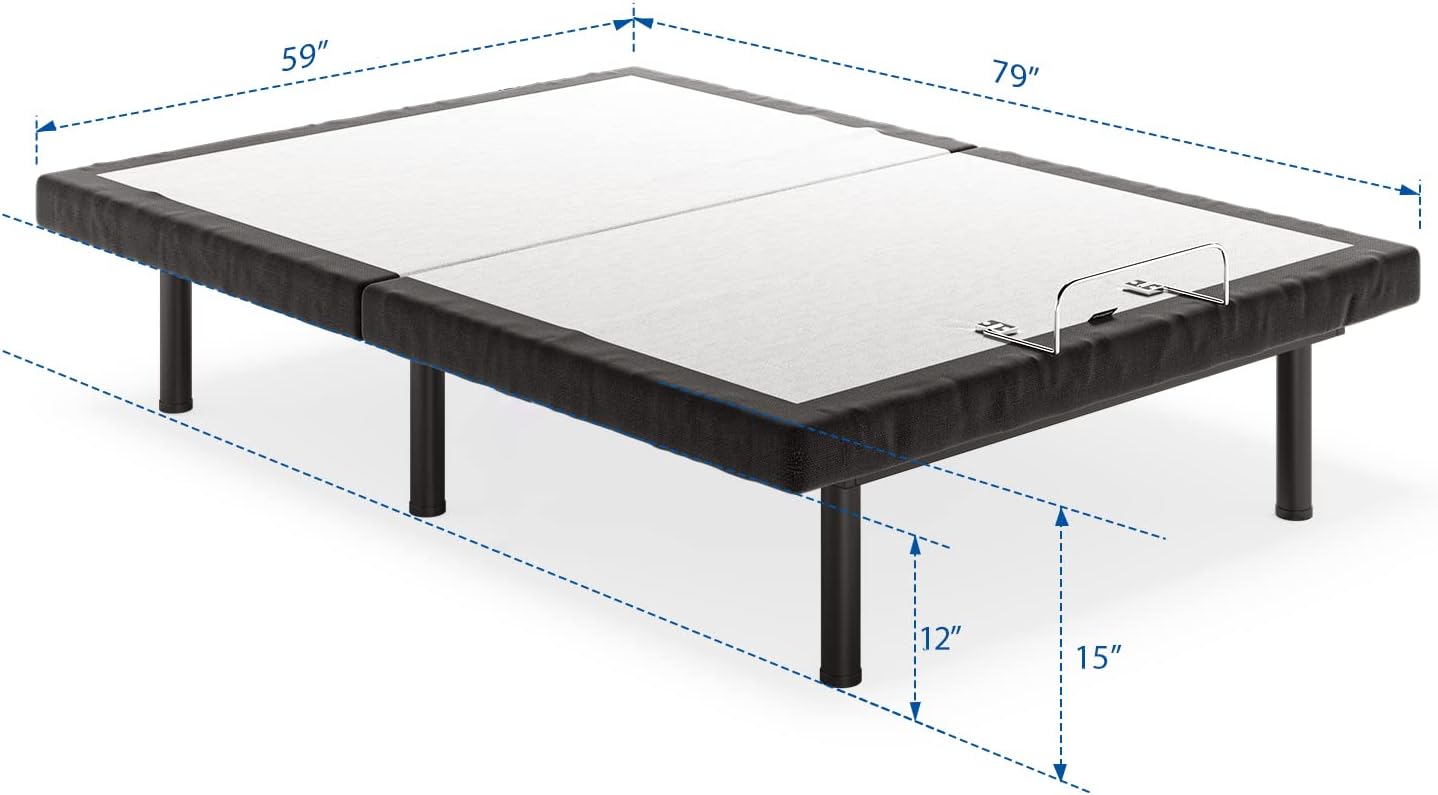 Furgle Queen Adjustable Bed Base Frame Ergonomic Adjustable Bed Base