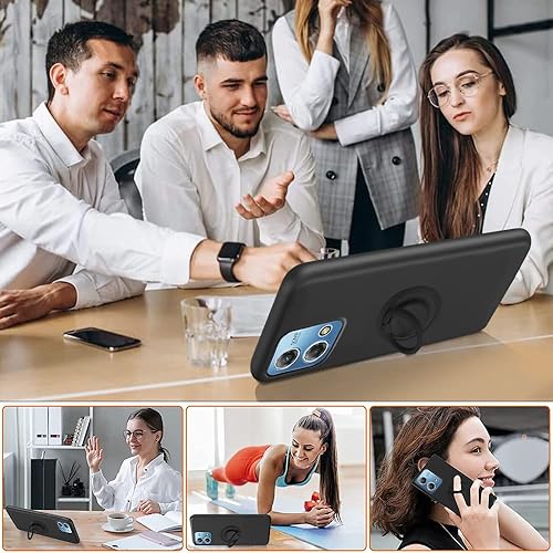 Miniatura 3 de Funda para teléfono Motorola Moto G Stylus 5G 2023 con protector de pantalla de cristal, soporte de anillo giratorio de 360, soporte