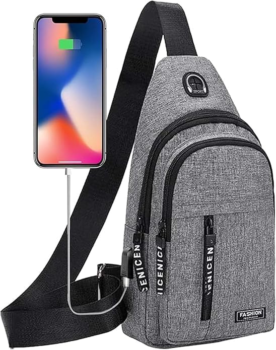 Falshruti Picnic Cross Shoulder Bag | Insulated Crossbody Lunch Tote Bag | Waterproof Portable Travel Picnic Sling Bag for Food, Drinks, Outdoor, Camping & Office (1 Piece) 3