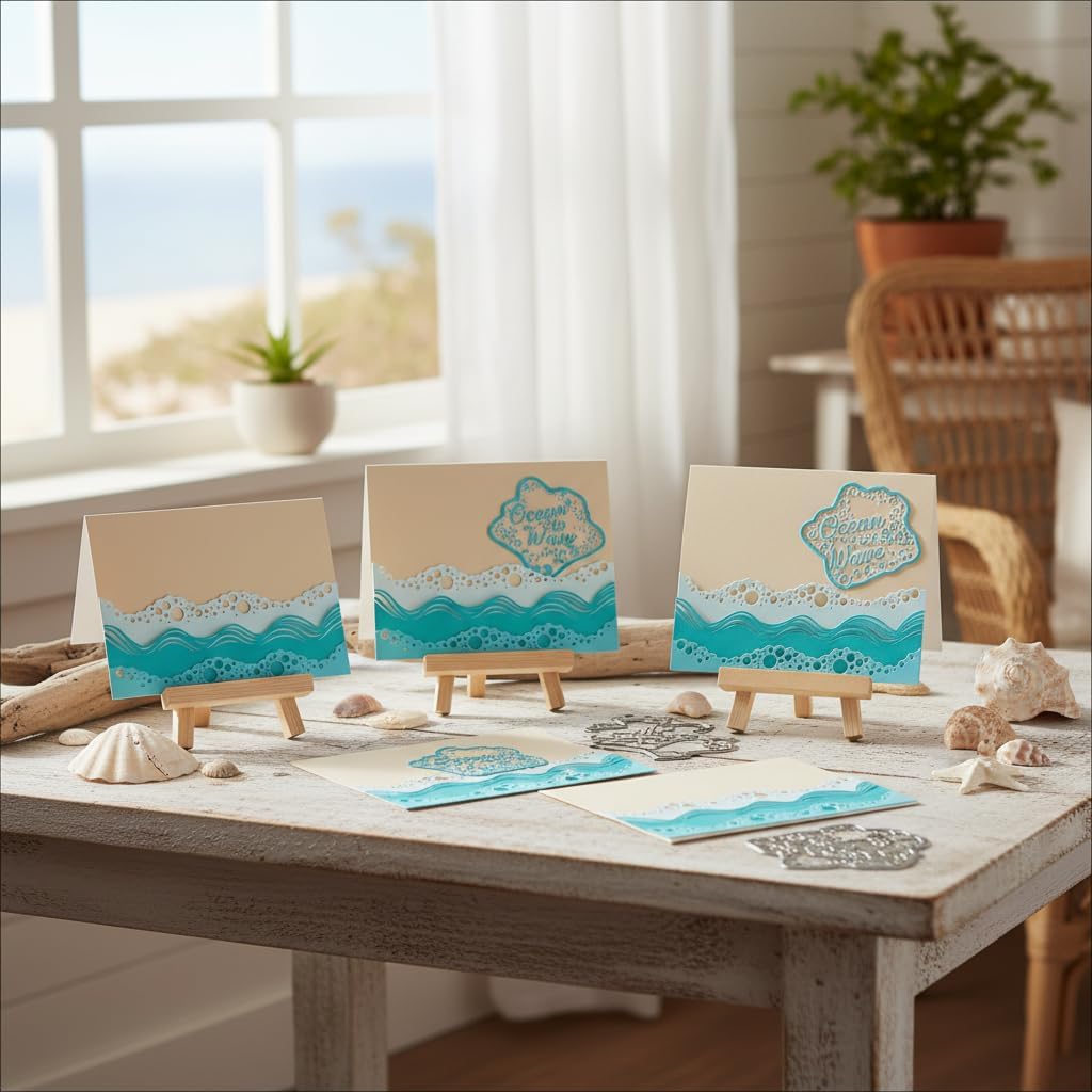 Ocean Beach Wave Metal Cutting Dies Special Summer Background Stencil Decorative Gift Craft for DIY Scrapbooking Die-Cutting and Embossing