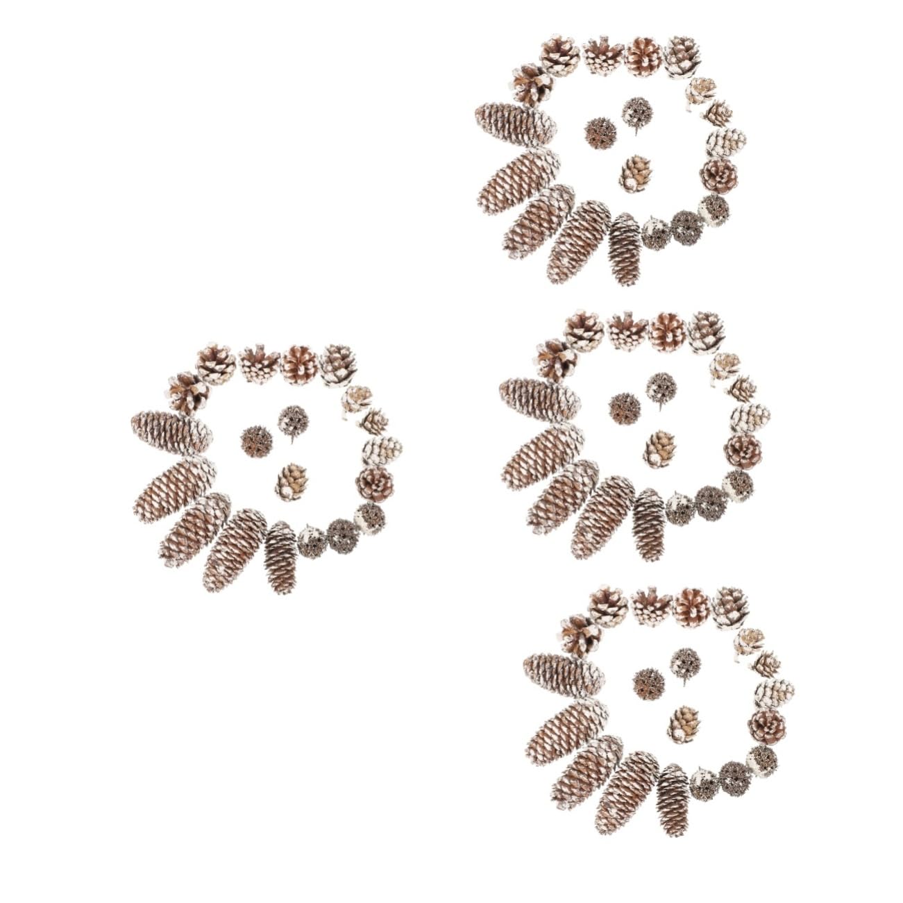 ABOOFAN 4ensembles Kit De Décoration De Noël Cônes De Pin Matériel DIY pour Artisanat Et Décoration Festive pour Fête Et Événements