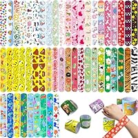 Slap Bracelets Party Pack, Animal and Heart Designs, Kids Party Favors and Classroom Prizes
