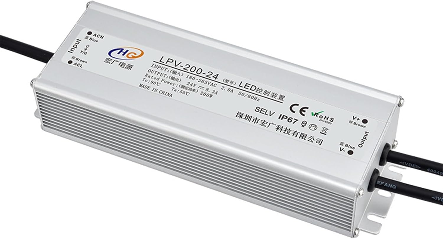 36V45V48V200W250W ultrasonic Atomizer humidifier Four Heads and six Heads Waterproof and Moisture-Proof Power Supply(LPV-200-24)