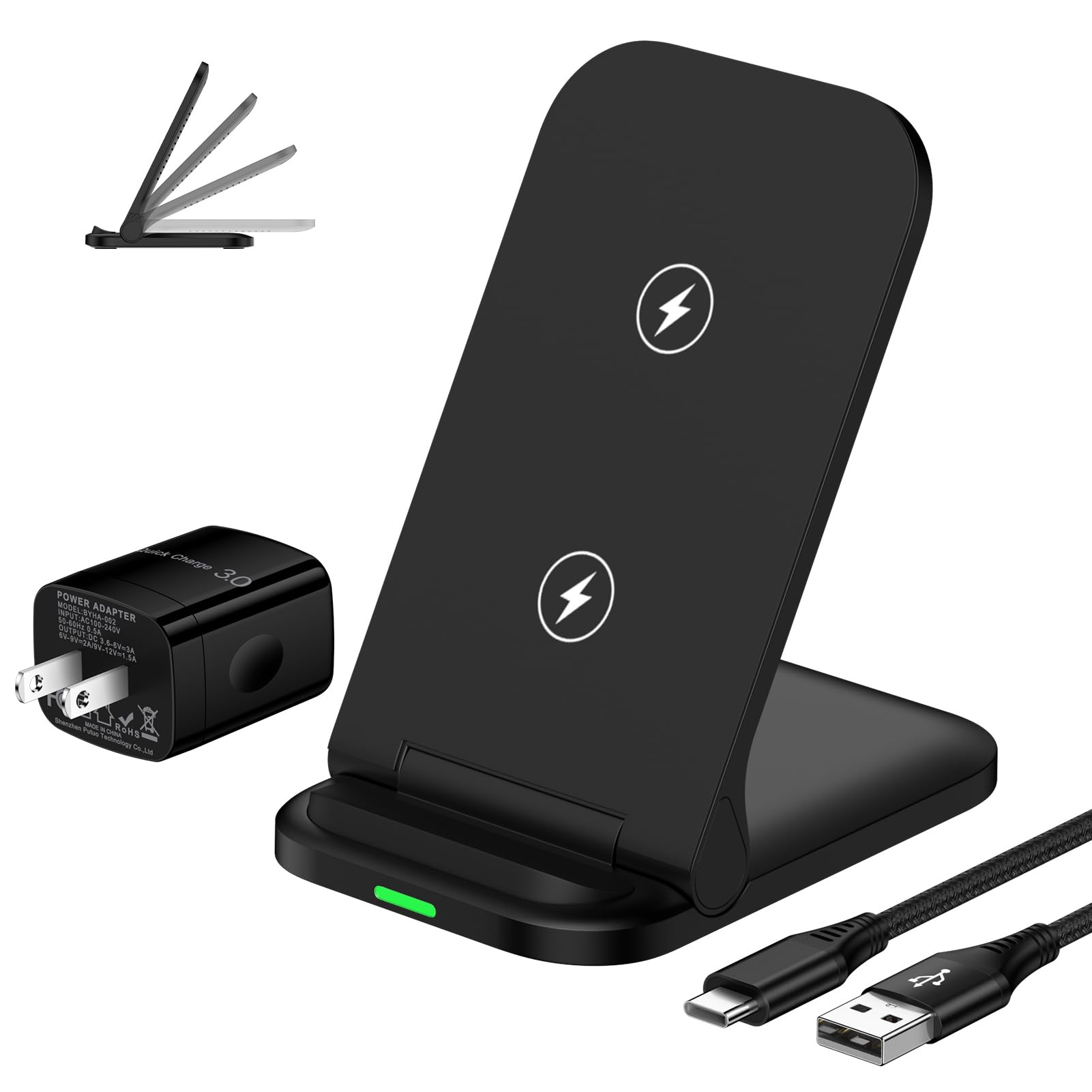 Cargador inalámbrico plegable con corriente alterna de 18 W