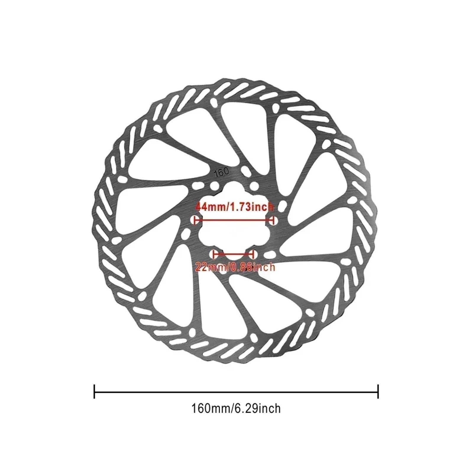 Rotore Freno a Disco da 160 mm con Vite for Monopattino Elettrico ZE-RO 11X for KAA-BO Wolf for War-rior for Wolf King GT for VS-ETT 11+ Ricambi for Bicicletta
