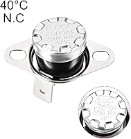Vista 4 de uxcell KSD301 Termostato 104.0 °F/104°F 10A N.C Ajustar interruptor de temperatura de disco rápido para microondas, horno, cafetera 2 piezas