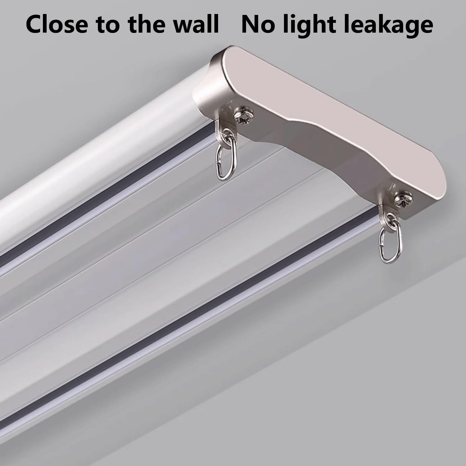 Heavy-Duty Curtains Rails Double Row Ceiling Curtain Track Ceiling Mounted Silent Curtain Track Double Rails System for Privacy in Open Rooms Room Divider Easy Install(Gold,2.2m(7.2ft))