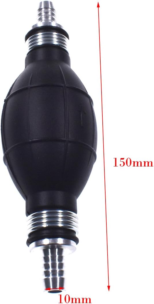 10mm 3/8" Black Primer Bulb Rubber Fuel Pump Line Hose Hand Primer Gasoline Petrol Diesel Pump For Marine Boat Accessories 9001080A