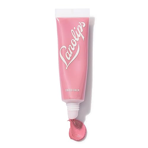 Miniatura 2 de Lanolips Bálsamo tintado, rosa, tinte labial hidratante con lanolina y brillo para labios brillantes e hidratados, bálsamo labial hidratante para