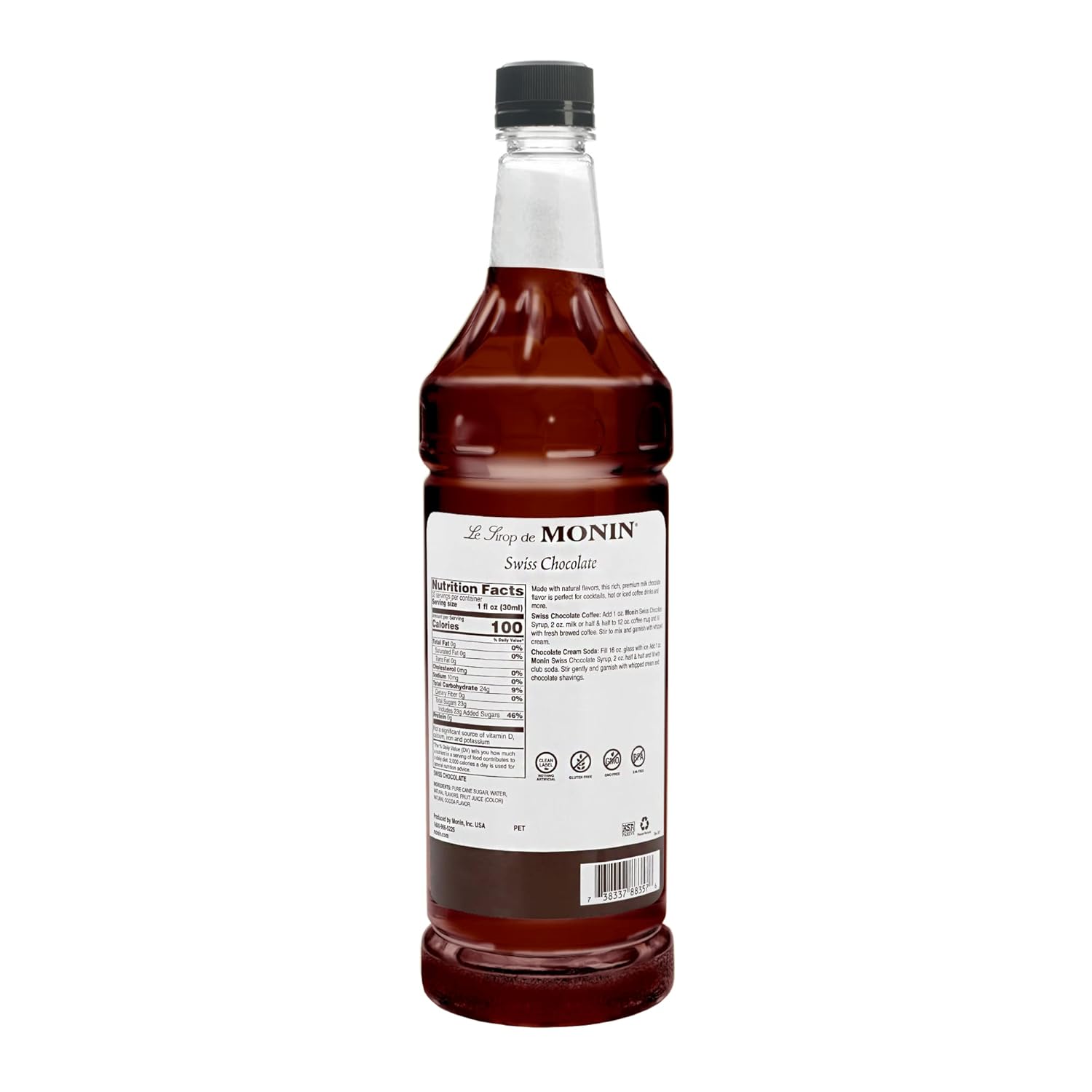 Monins Swiss Chocolate Syrup 1 Liter
