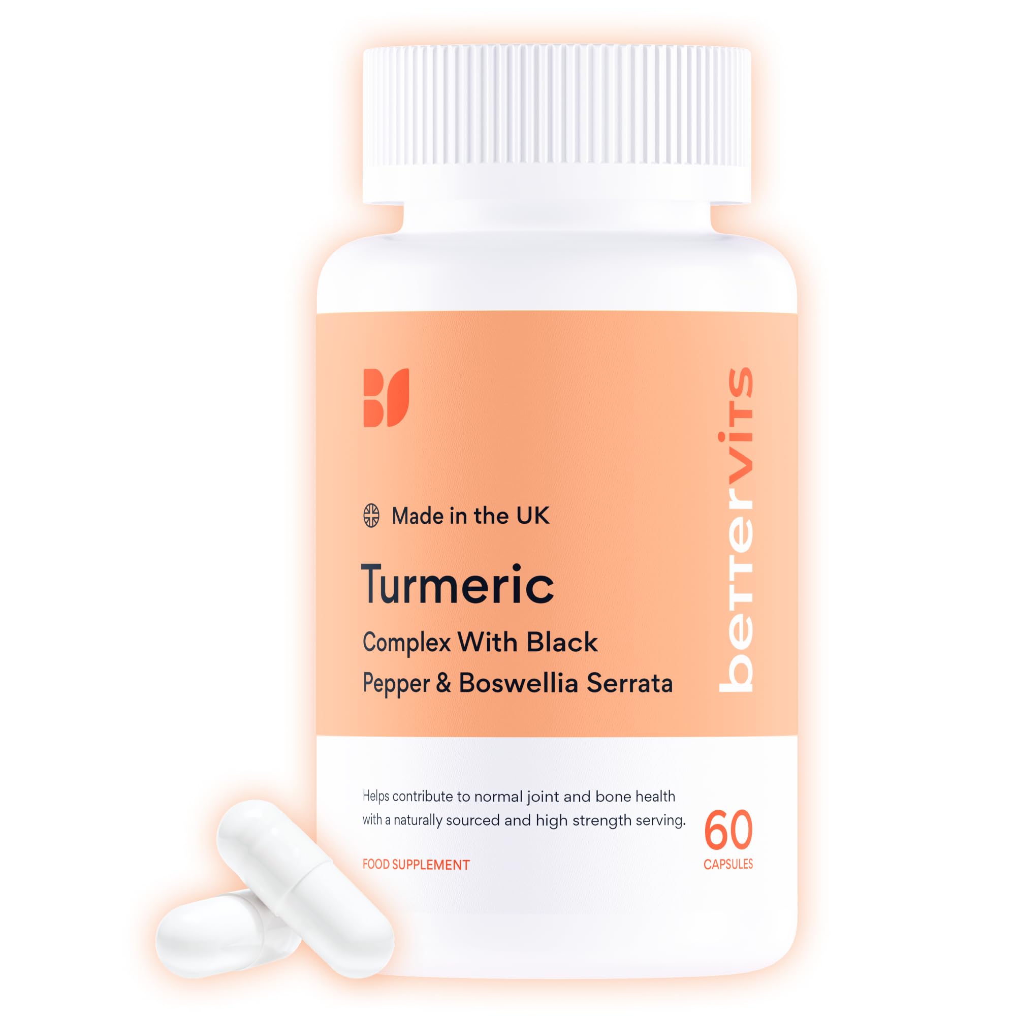 – Turmeric and Black Pepper Capsules with Boswellia Serrata - 10,000mg Curcumin Supplement | Turmeric Tablets Complex for Joint Support with High Absorption Formula and Vitamin C - 60 Tablets