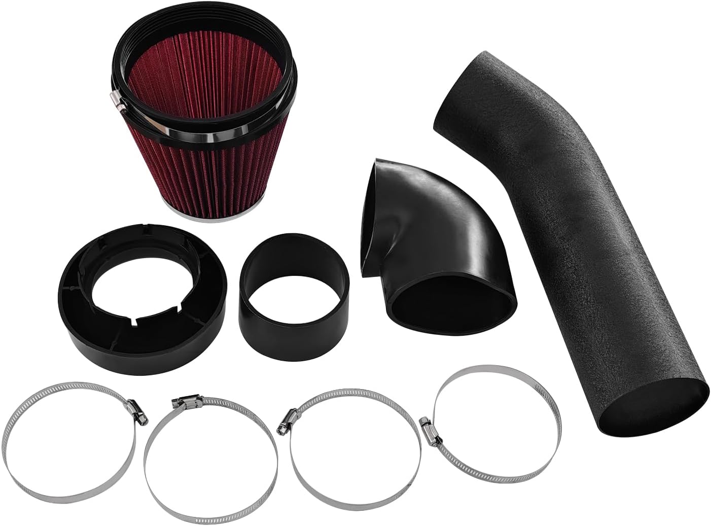 4'' LS Swap Cold Air Intake Kit w/Filter Compatible with LS1 LS2 LSX LQ4 LQ9 4.8 5.3 5.7 6.0 Restomod A-Body G-Body Camaro Chevelle GTO Monte Carlo Caprice
