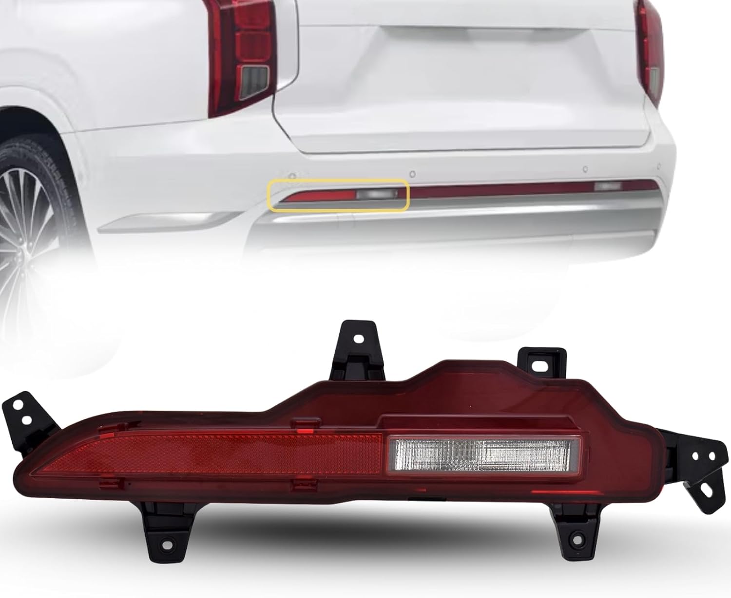 ALLIGATOR AUTO LIGHTS Back Up Light Assembly, Replacement for Hyundai Palisade 2023-2024 CAPA Certified Halogen, w/Bulbs, Left/Driver Side, 92405-S8500 / HY2882108