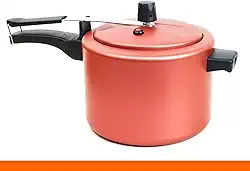 Panela de Pressão 7 Litros Antiaderente Teflon – Fechamento Interno Seguro e Resistente Selo INMETRO (Cereja)