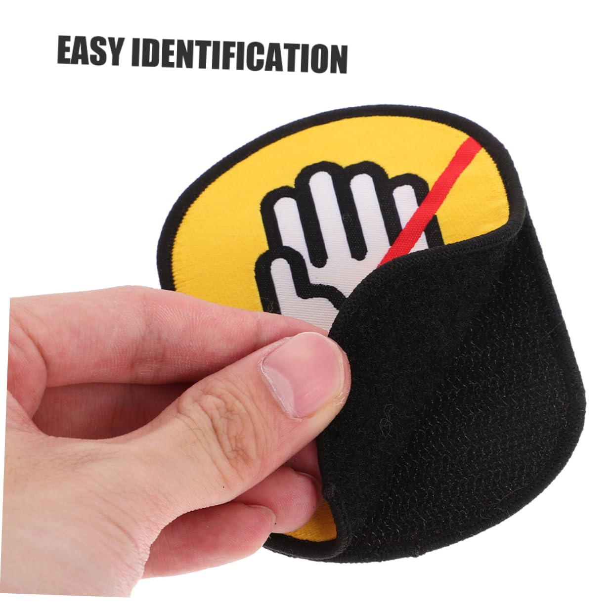 Cabilock Étiquettes D'avertissement en Tissu Imperméable pour Laisses d'animaux Fonction Antiperte Pack de 3 Formes Multiples, pour Identifier Votre Animal en Promenade