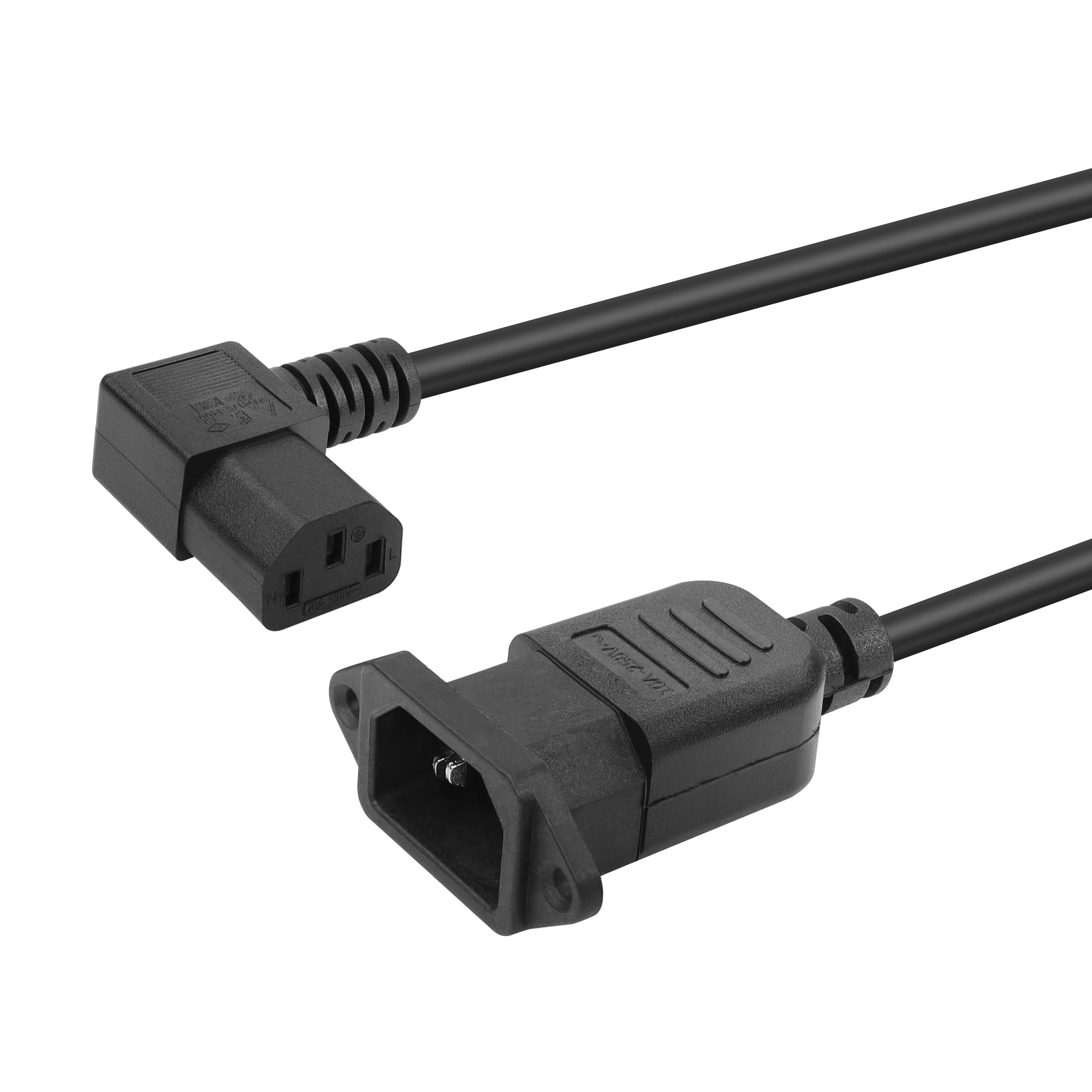 Amazon.com: YACSEJAO IEC C14 to C13 Panel Mount Power Cable, 250V