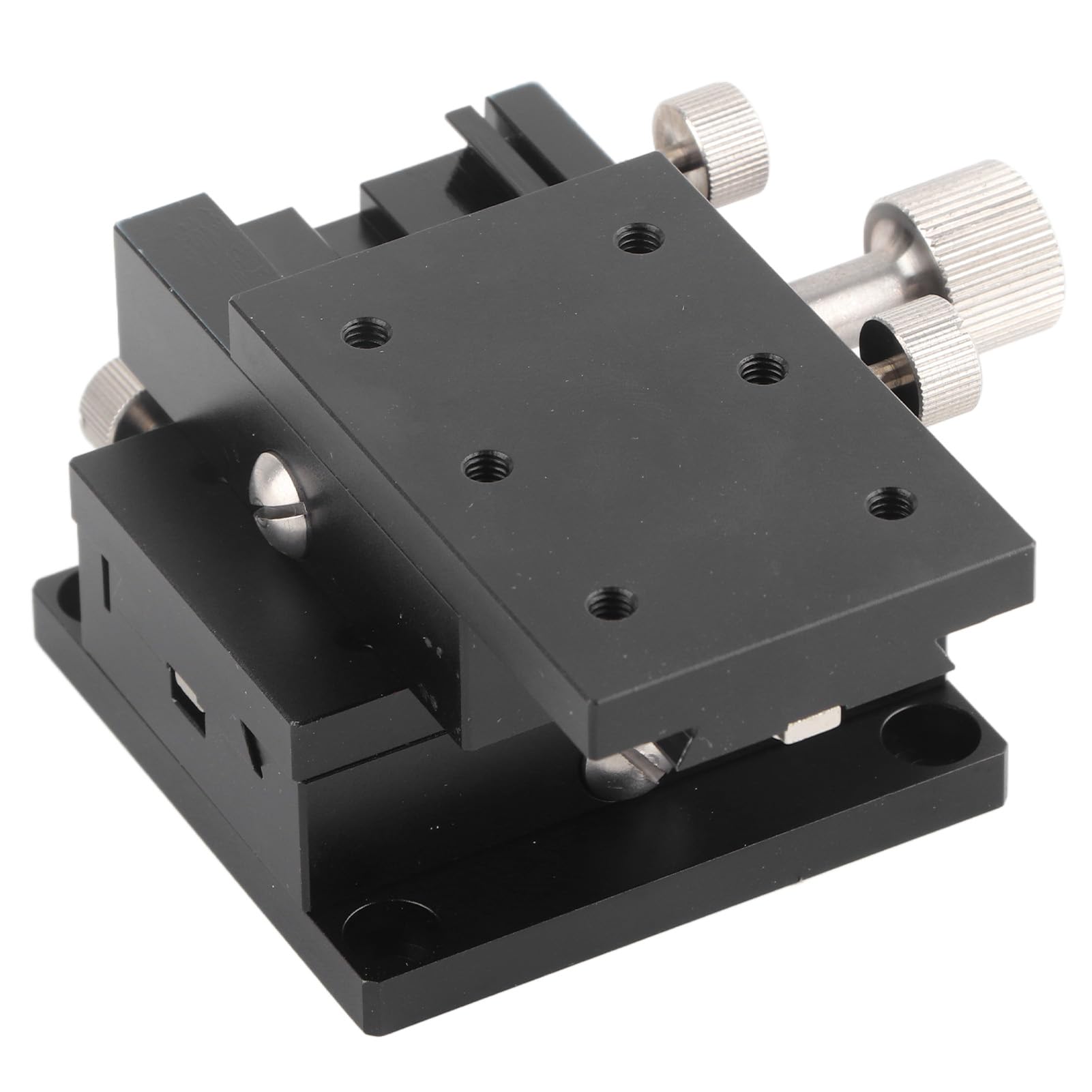 Omabeta Mesa Deslizante de Plataforma Precisa Manual de Escenario Lineal XY con Escala para Instrumentos ópticos y Microscopios de Aleación de Aluminio (60X40mm)