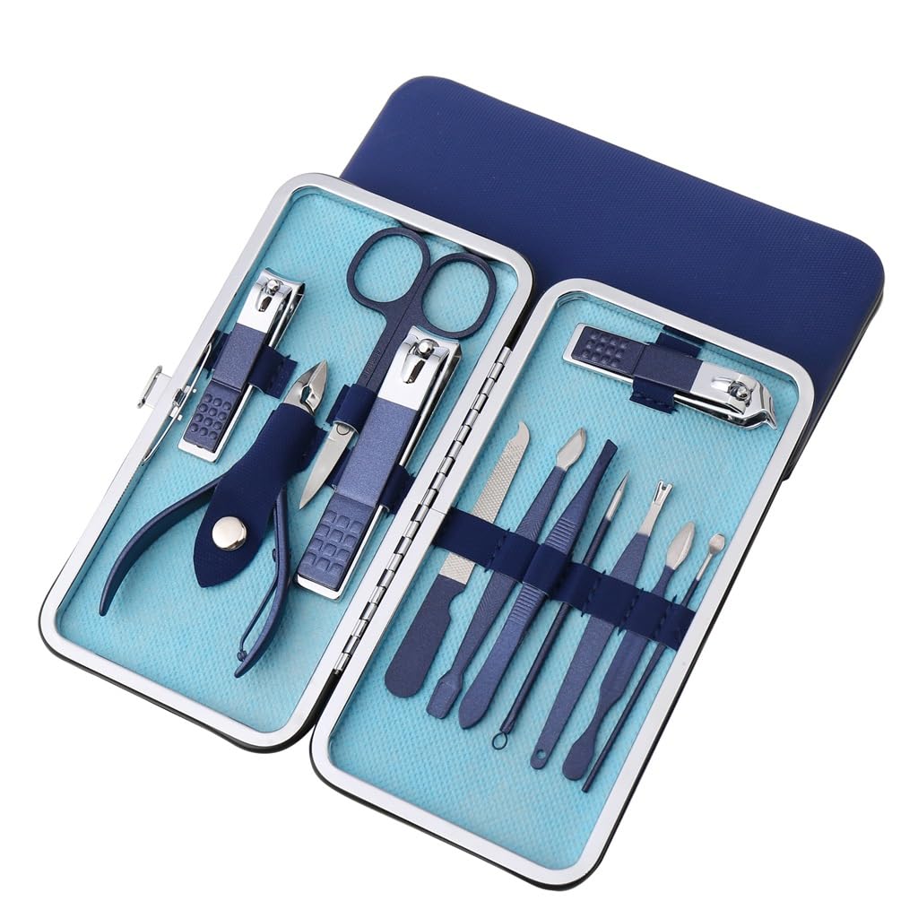 Set tagliaunghie, in acciaio inox, per pedicure e manicure, per la cura della pelle morta, kit professionale completo
