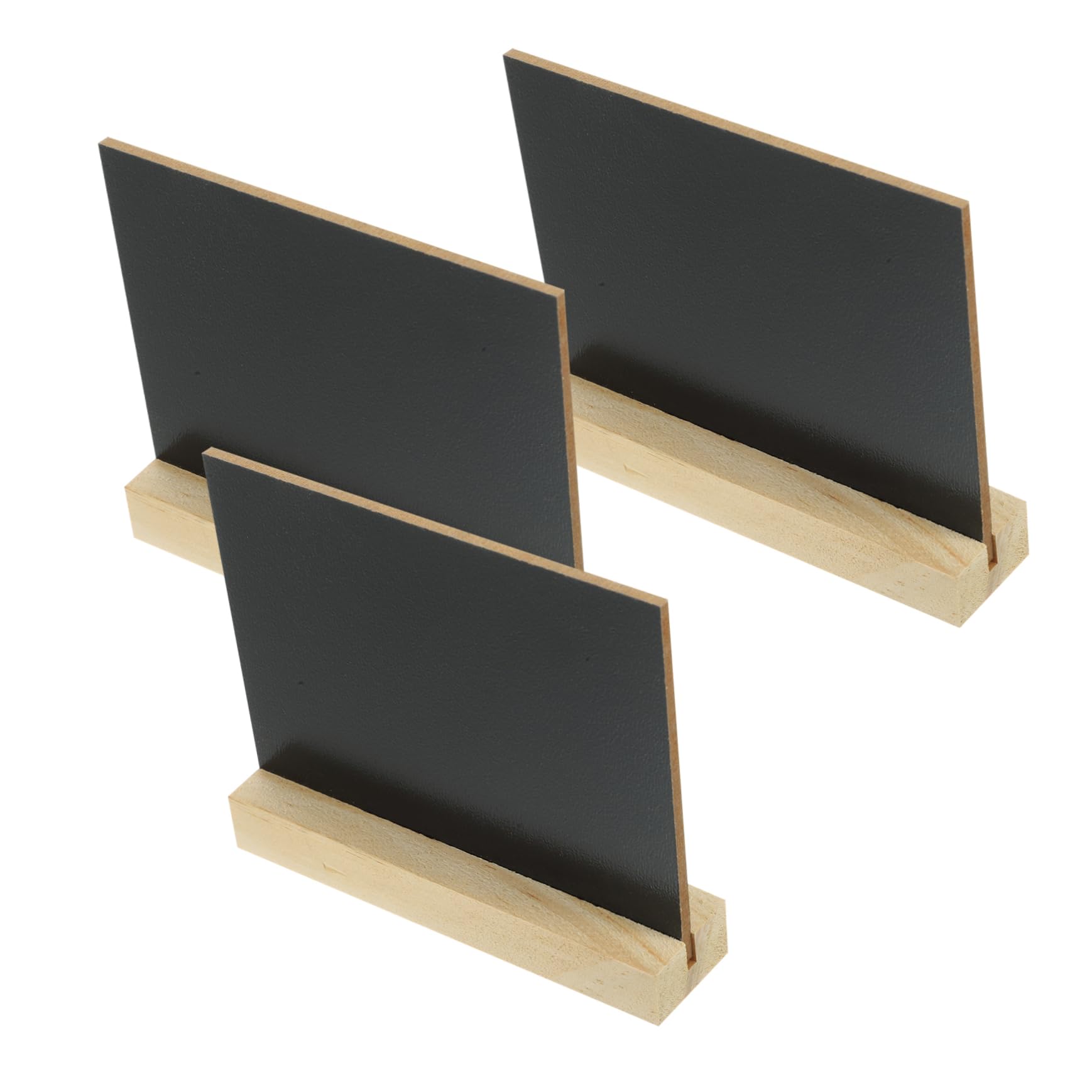 GRADENEVE3pcs Mini Chalkboard Table Tent Signs Double Sided Standing Blackboards for Messages Labels and Decor Ideal for Events Cafes and Home Use