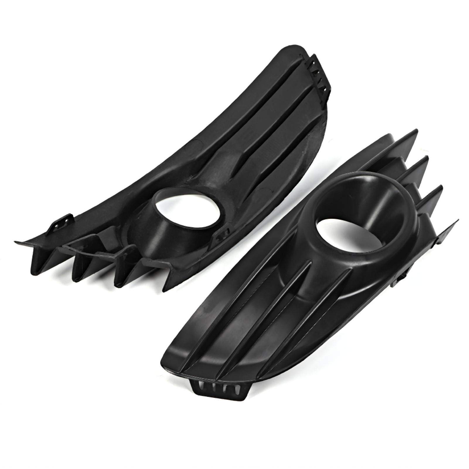OUKENS Couvercle antibrouillard, paire de garniture de calandre antibrouillard pare-chocs avant de couleur noire pour Citroen C4 2004-2007