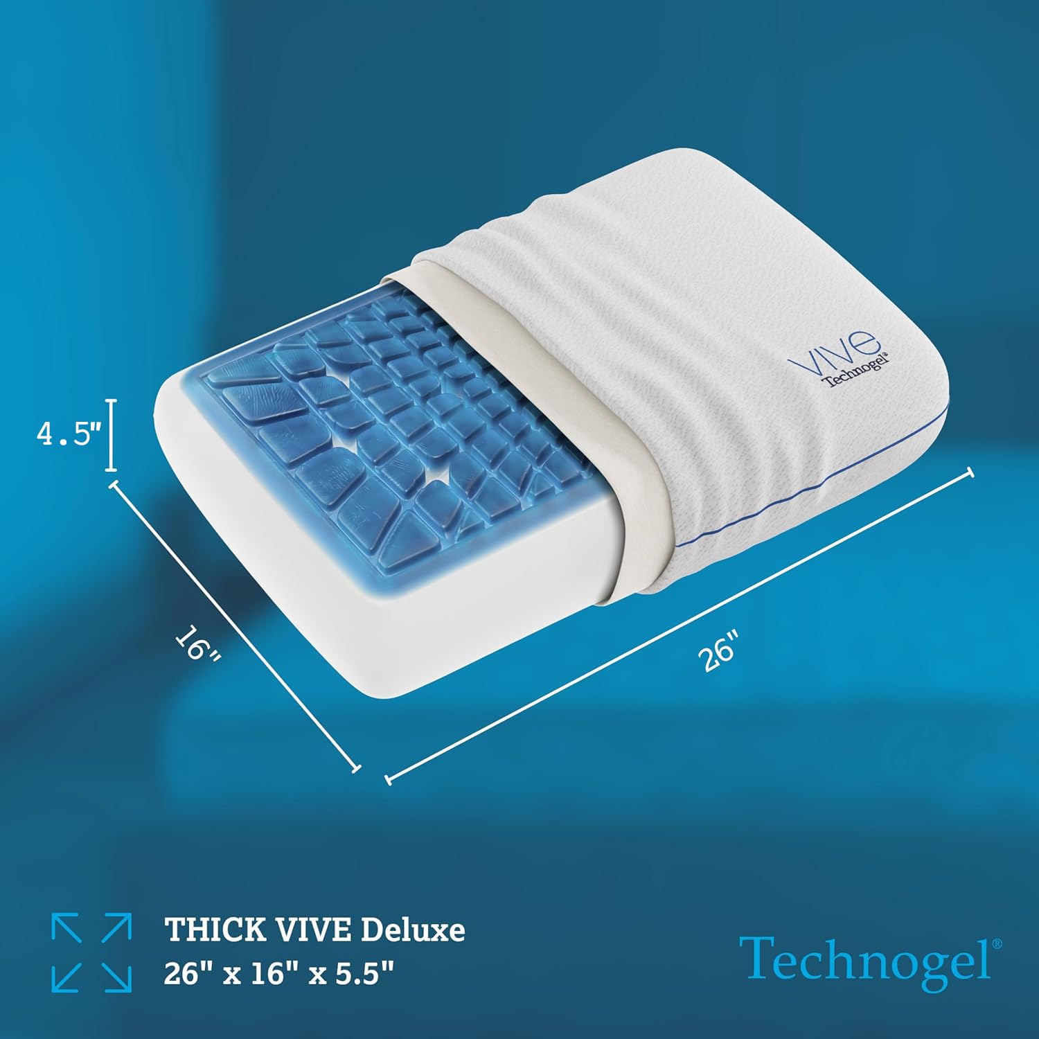 Amazon.com: Vive Deluxe Cooling Gel Foam Pillow - Cool Gel Memory