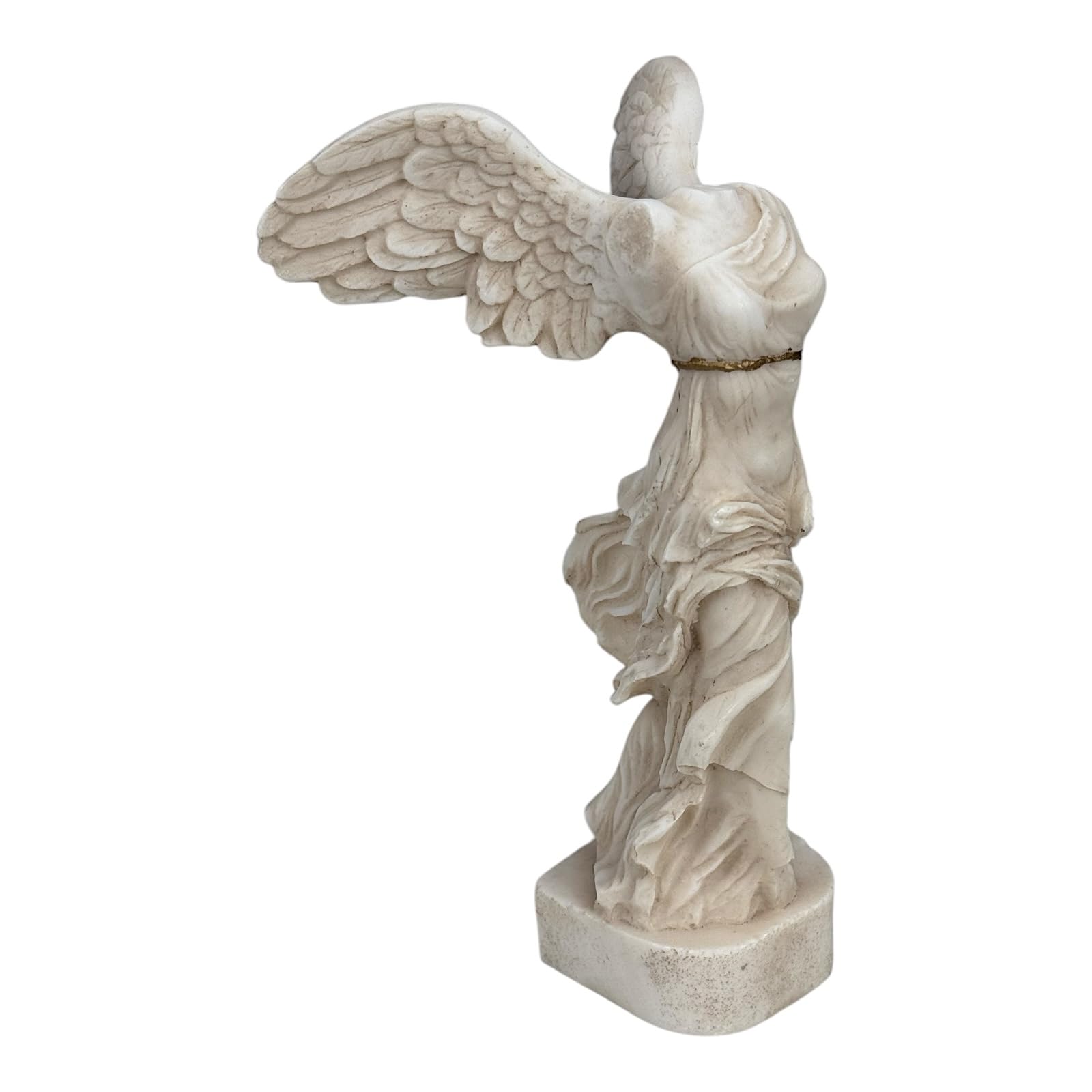 Estatua de la diosa griega de la victoria de Samotracia con alas en color gris, 19,8 cm