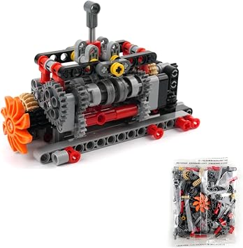 6-Speed Manual Transmission Model Kit with Differential Gear, STEM Educational Building Blocks, Mechanical Engineering DIY Project for Teens and Adults