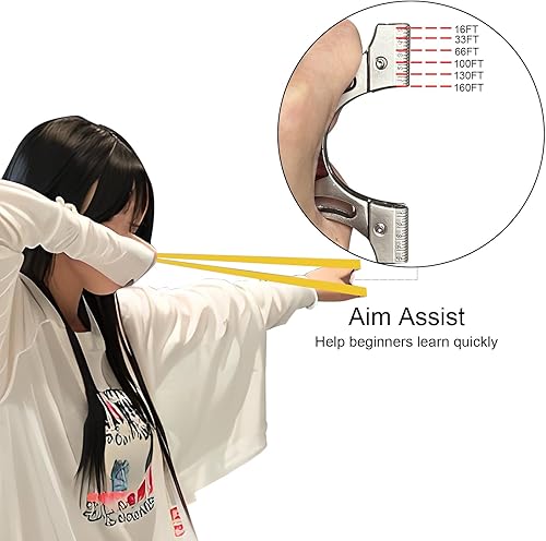 Miniatura 17 de Slingshot, juego de tiro de caza para adultos, tirachinas tácticas profesionales de acero inoxidable, catapulta de alta velocidad con bolas