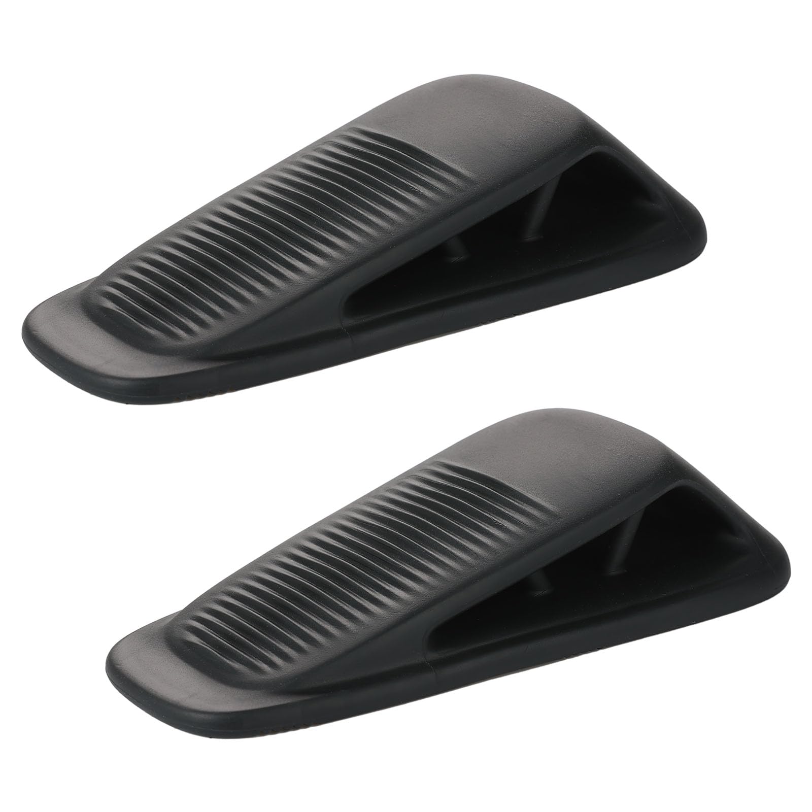 Fursafe&amp;Q Rubber Door Stoppers for Bottom of Door, Door Stop Wedge with Holder, Heavy Duty Doorstops 2 Pack, Wall Protector for Home &amp; Office &amp; School &amp; Commercial Doorstop Keep Open Stack Black