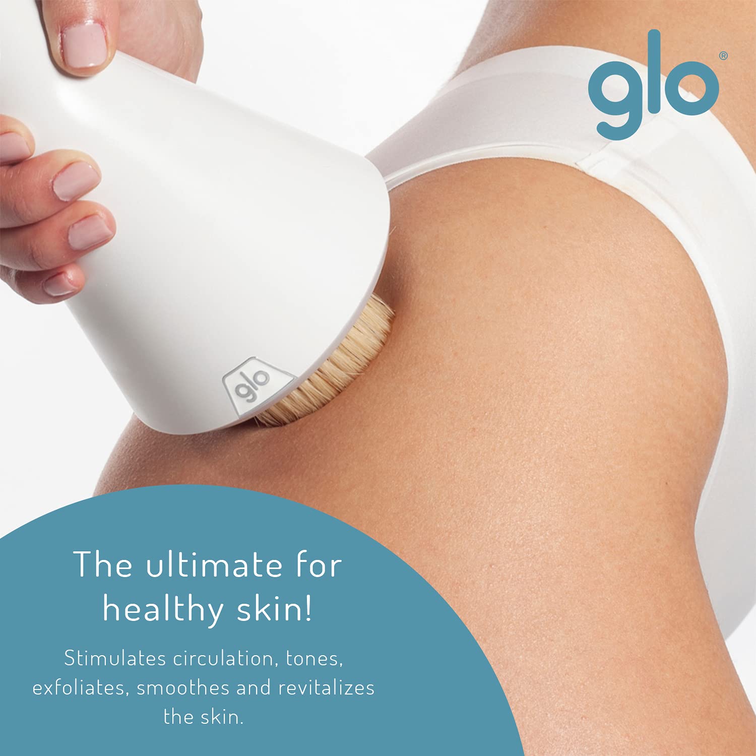 Body-Brush Massage | Skin Smooth and Wrinkle Free | To Massage Away Toxins | Anti-Cellulite Professional Massager | Can Help Reduce Fat Cells | Efficient Body Scrub | GLO Patented Design : Beauty & Personal Care