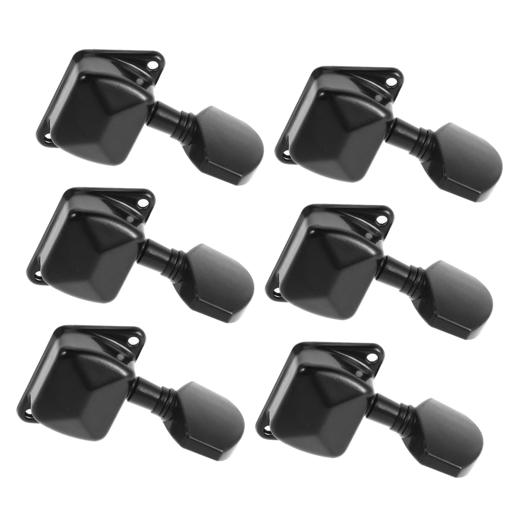 VANZACK Folk Acoustic Guitar Tuners 6pcs Tuning Pegs Chrome Knobs Half Closed Design for Adjustment and Stylish Appearance