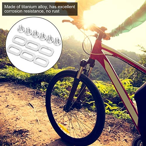 Vgeby Pedal Cleats Screws And Washers, Mountain Bike Pedal Cleats Mounting Screws And Washers Titanium Alloy Screws Set Riding #TOP5