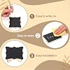 24 pzas de letreros pequeños de pizarra con soporte para mesa de comida y fiesta | Mini letreros de pizarra con soporte, 12 tizas, mini rectangulares ondulados, combinación, buffet de fiesta, decoración de eventos de bodas 5