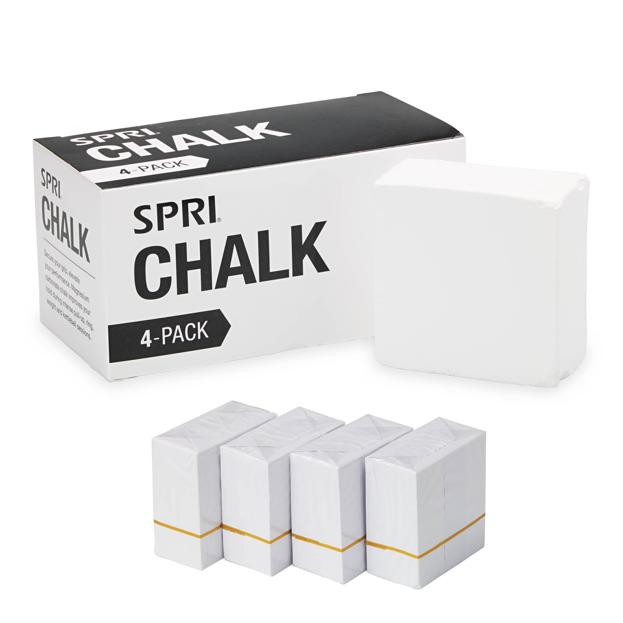 SPRI Chalk Block, 2oz. (4 Pack) for Gymnastics, Rock Climbing
