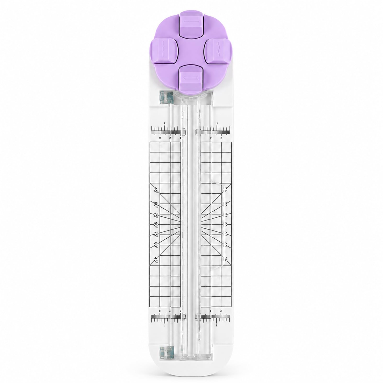 4-in-1 Paper Cutter, Paper Trimmer Craft Slider Too (Purple)