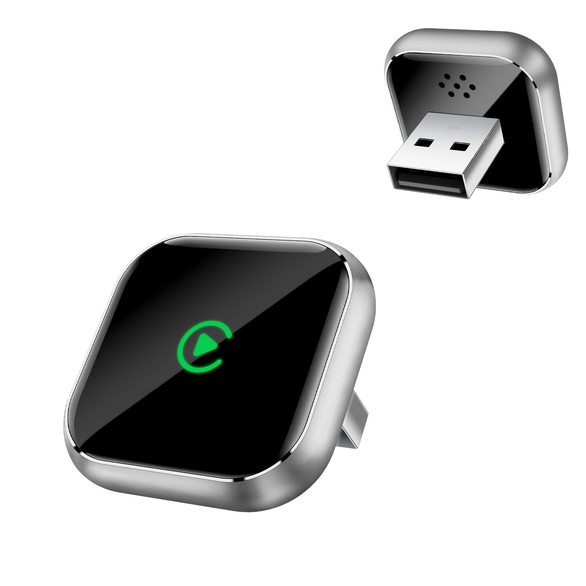 Wireless CarPlay Adapter mit GPS und Navigationsunterstützung - Kabelloses CarPlay für Fahrzeuge ab 2016, 5GHz WiFi, Auto-Connect, Niedrige Latenz, Nur für iPhone (Gold)