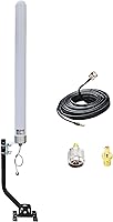 Vista 8 de Omni Direccional 4G LTE Router Antena para T Mobile Home Internet Hotspot, antena celular MIMO al aire libre SMA TS9 con poste de montaje de cable