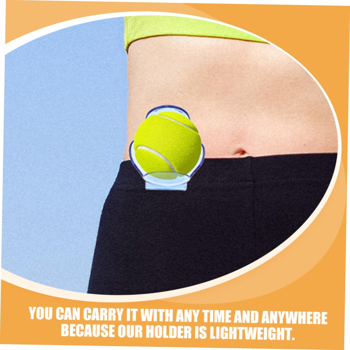 INOOMP 10 Pezzi Clip da Tennis Trasparente Clip in Vita da Tennis con Clip Porta Palline da Tennis Porta Tennis in Plastica Porta Tennis con Clip in Vita Forniture Portatile ABS
