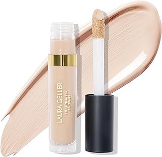 LAURA GELLER NEW YORK The Ideal Fix Concealer - Porcelain - Buildable Medium to Full Coverage Liquid Concealer - Covers Under Eye Dark Circles & Blemishes - Long-Lasting