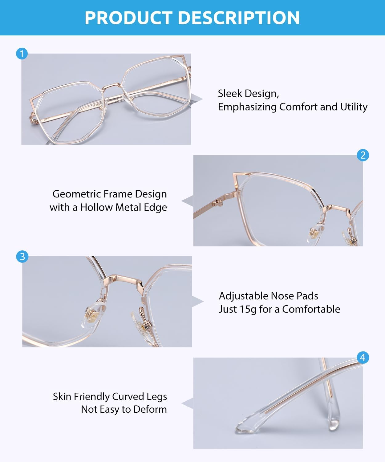 Firmoo Reading Glasses 2.5, Cat Eye Blue Light Blocking Glasses for Women, Blue Light Filter Protection Glasses UV400 Protection Eyewear Readers Glasses