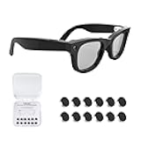12Pcs LED Light Blocking Stickers Compatible with Ray-Ban Meta Wayfarer/Skyler/Headliner (Gen 2) & Oakley Meta HSTN Smart Glasses Accessories, Low-Tack Restickable Blackout LED Light Covers Sticker