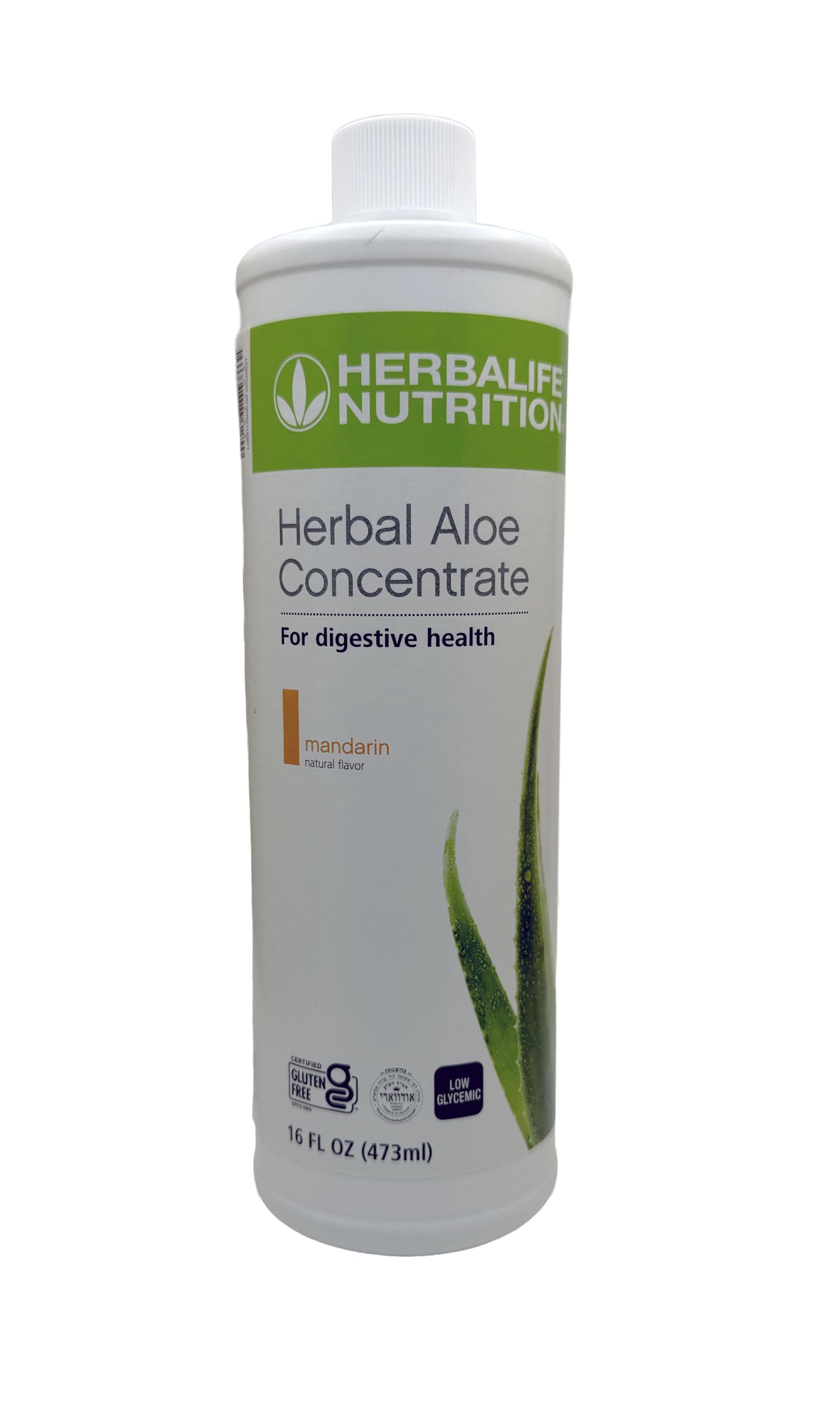 HerbalifeAloe Concentrate Pint: Mandarin Flavor 16 FL Oz (473 ml) for Digestive Health with Premium-Quality Aloe, Gluten-Free, 0 Calories, 0 Sugar, Naturally Flavored